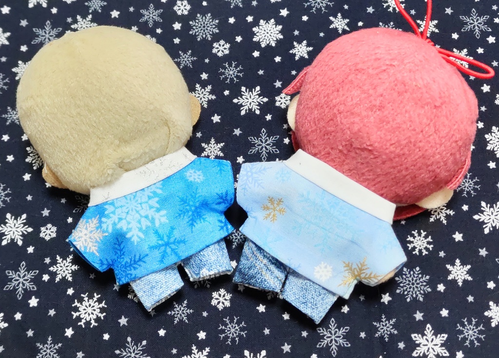 ぬい服【雪の結晶シャツセット】