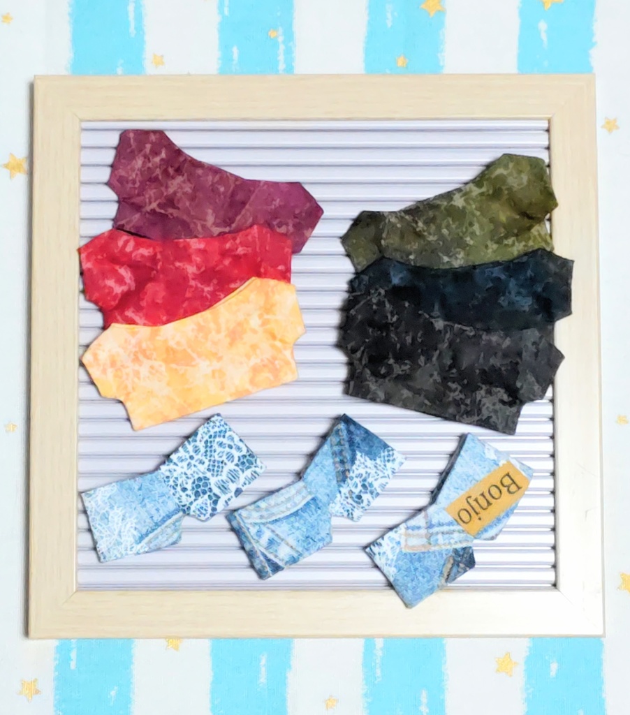 ちびぐるみ服【Ｔシャツ＆レースプリントデニム】