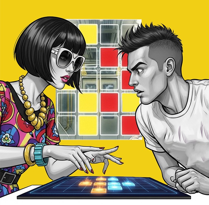 【Photoshopで無料ゲーム】『ネオ銀座線 四目並べ決戦』