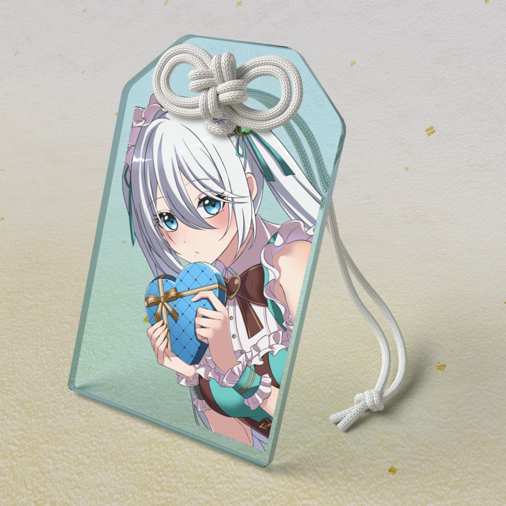 バレンタインイラスト　アクリルお守り