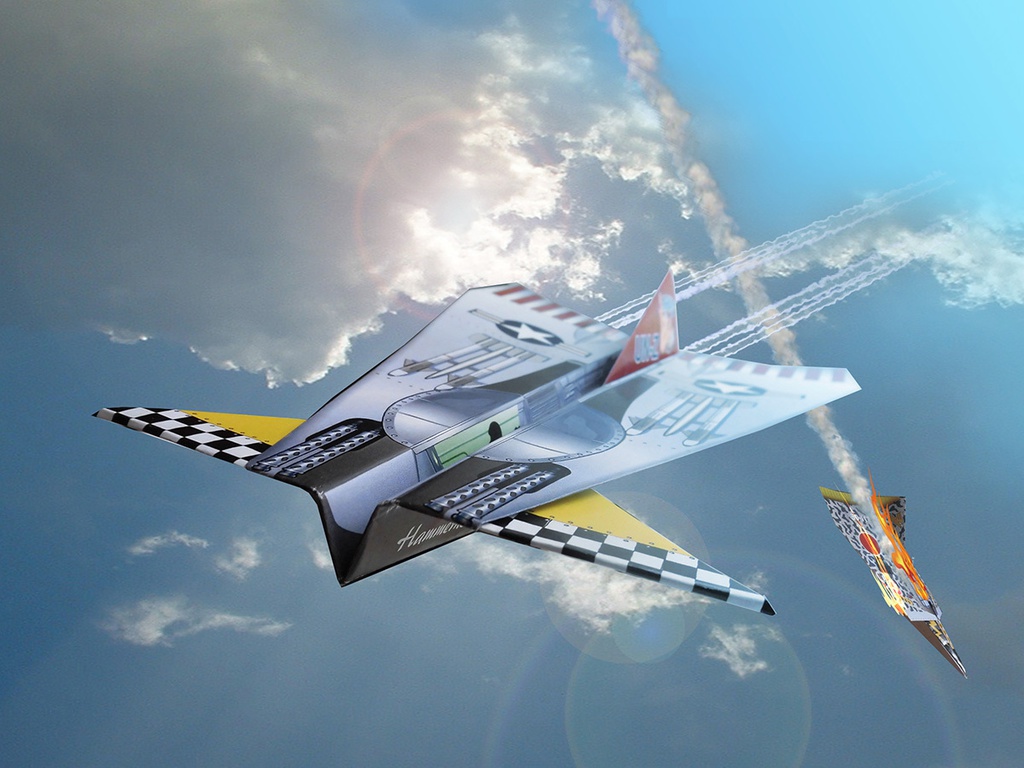 米空軍戦闘機「ハンマーヘッド」紙飛行機データ