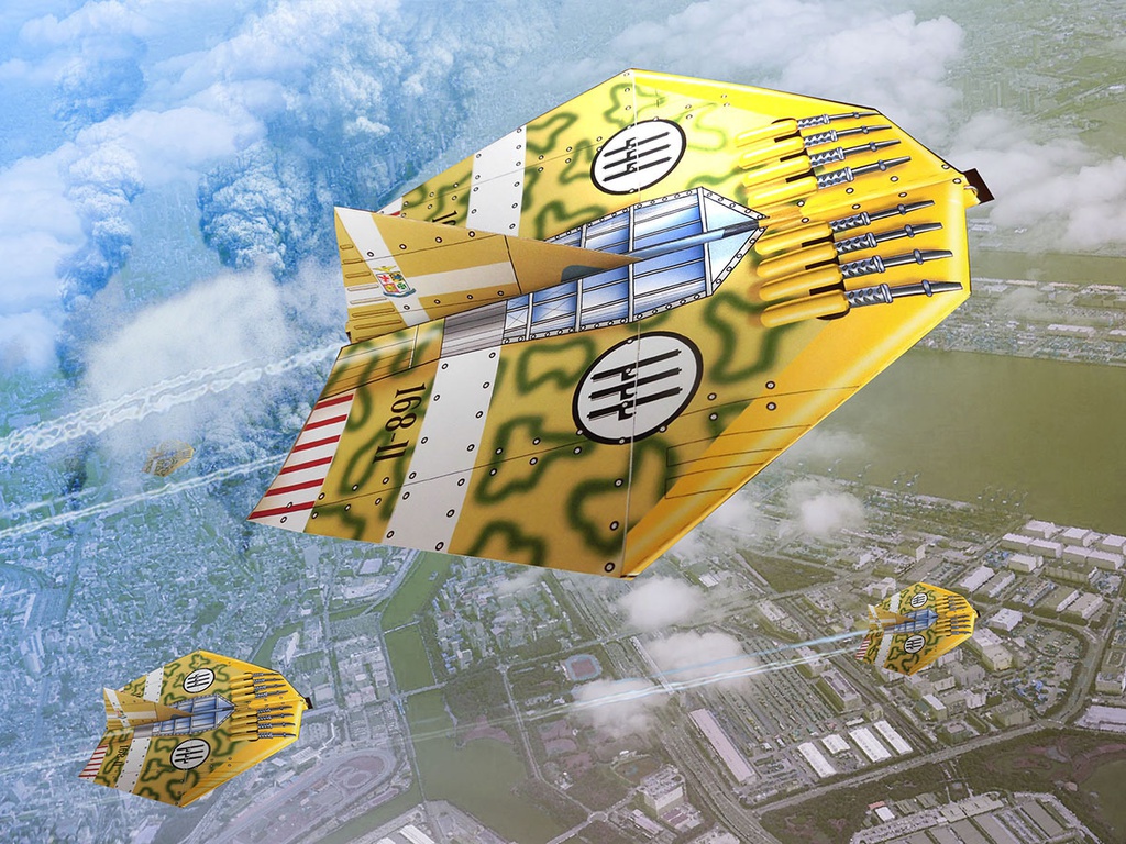 イタリア戦闘機「マッキ、カルボナーラ」紙ヒコーキ