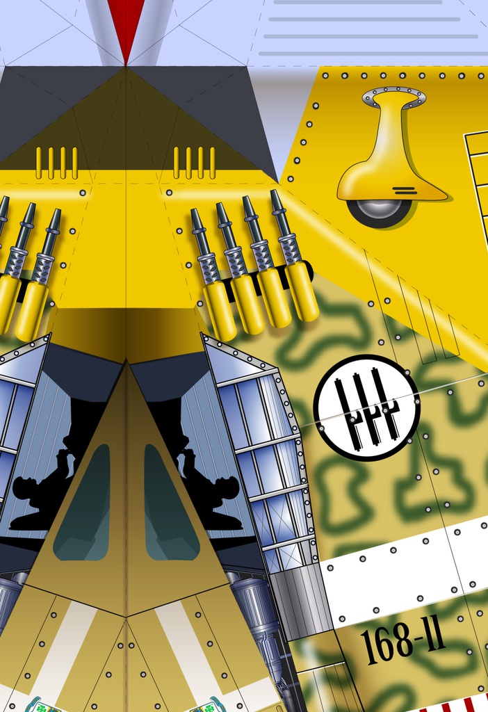 イタリア戦闘機「マッキ、カルボナーラ」紙ヒコーキ