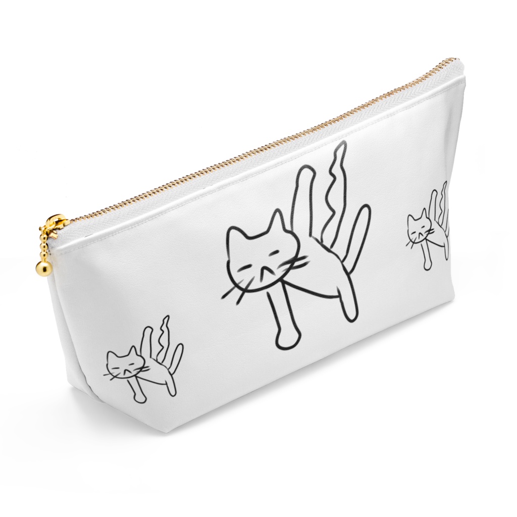 やる気のないアクロバティックねこポーチ