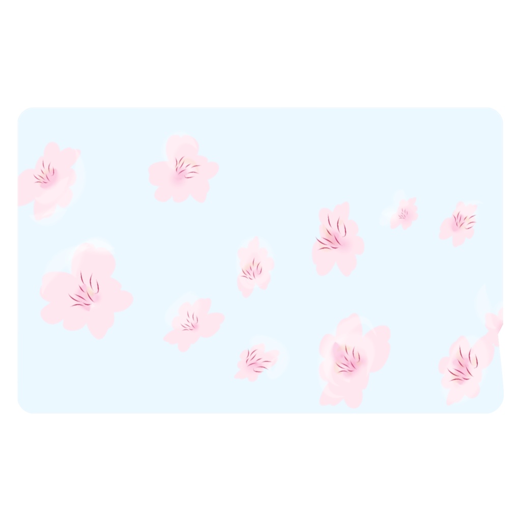 桜舞うICカードステッカー