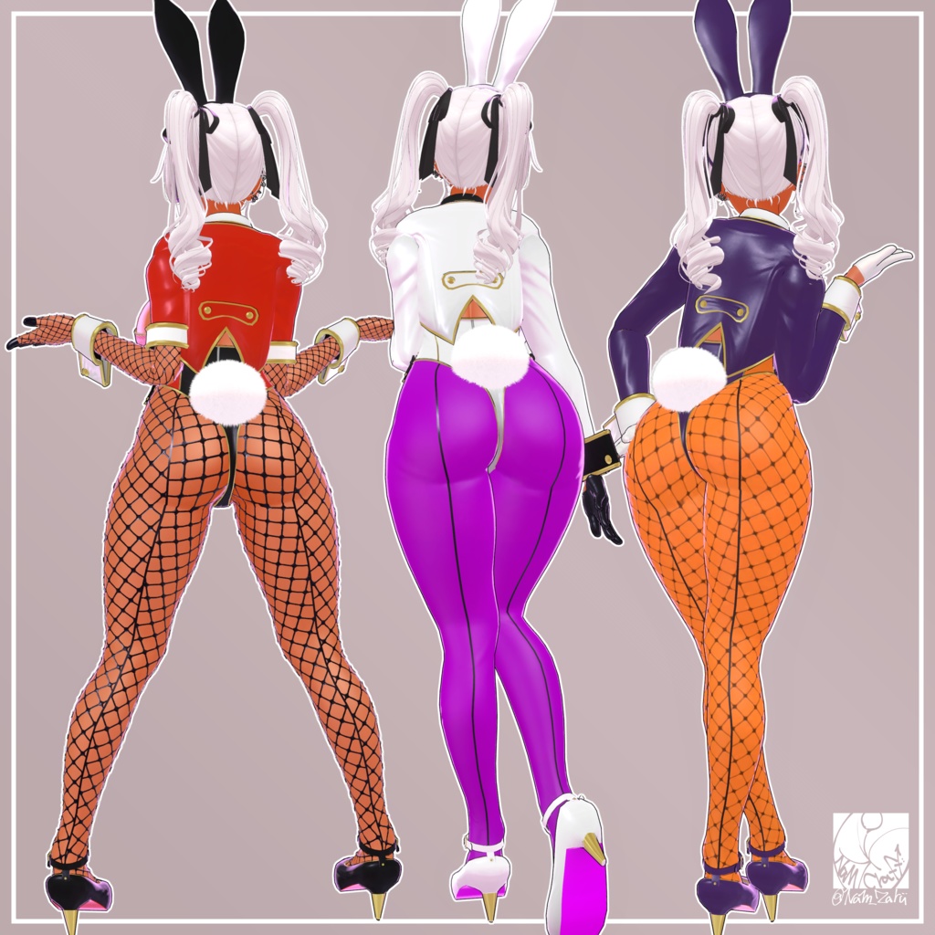 【桔梗ちゃん対応】衣装用3Dモデル「ハートバニーセット」