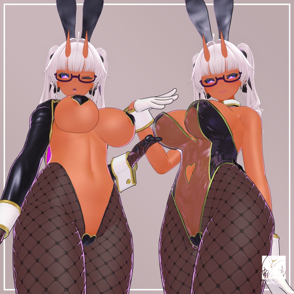 【桔梗ちゃん対応】衣装用3Dモデル「ハートバニーセット」