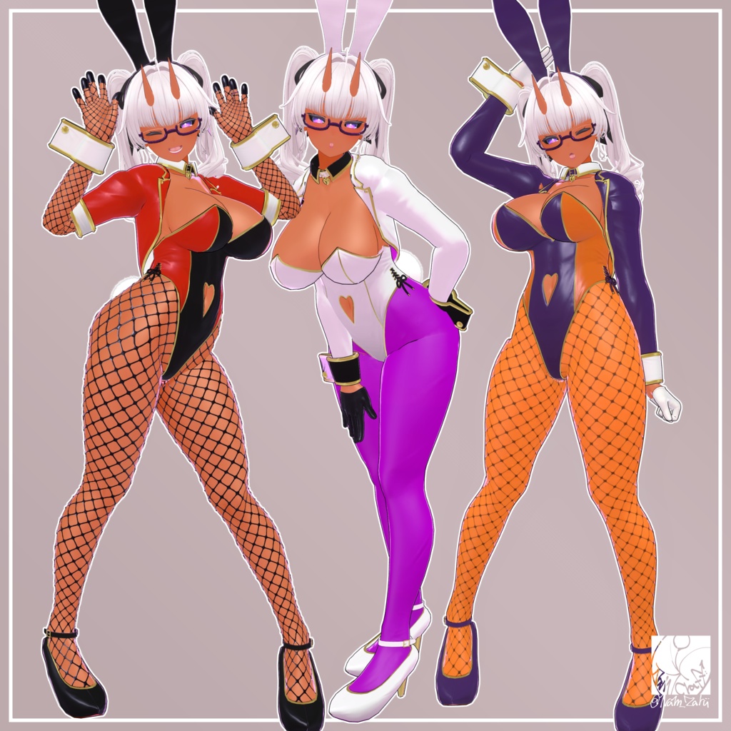 【桔梗ちゃん対応】衣装用3Dモデル「ハートバニーセット」