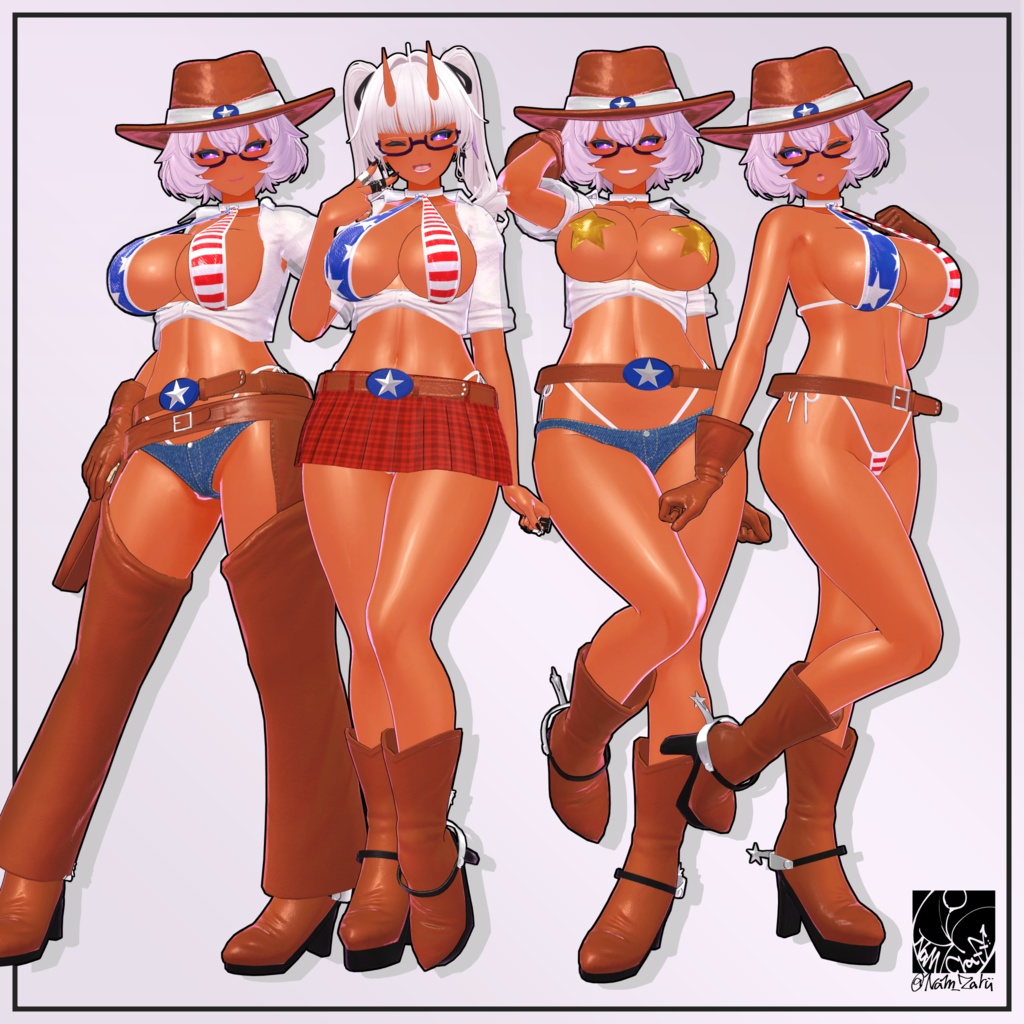 【桔梗ちゃん対応】衣装用3Dモデル「StarStripe」