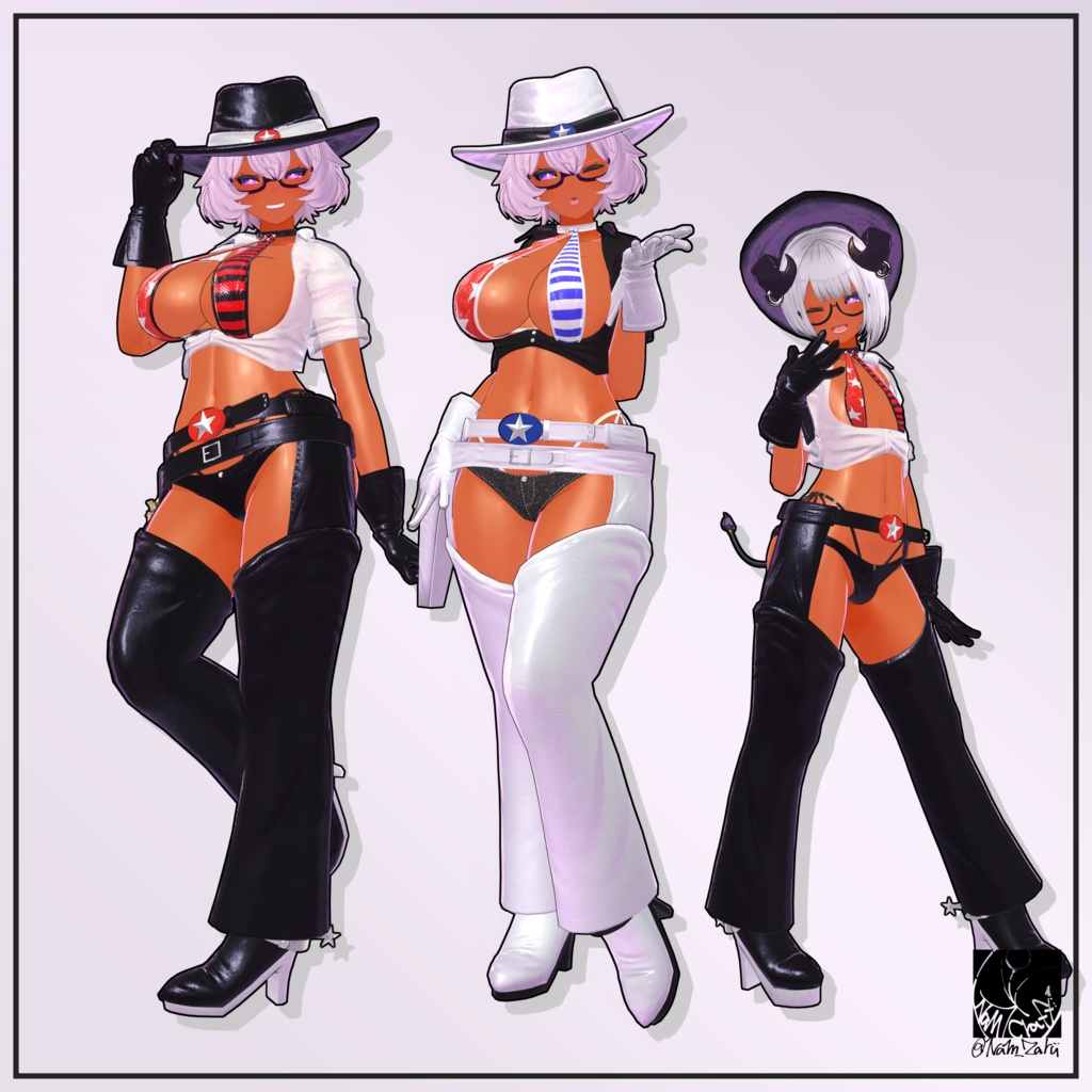 【桔梗ちゃん対応】衣装用3Dモデル「StarStripe」