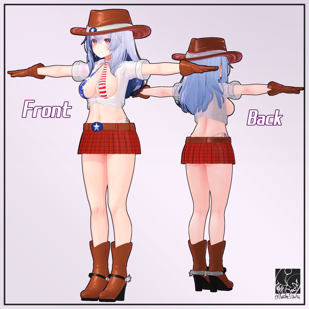 【桔梗ちゃん対応】衣装用3Dモデル「StarStripe」