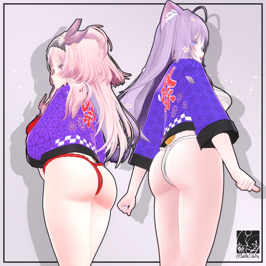 【萌・セレスティア対応】衣装用3Dモデル「ふんどしセット」