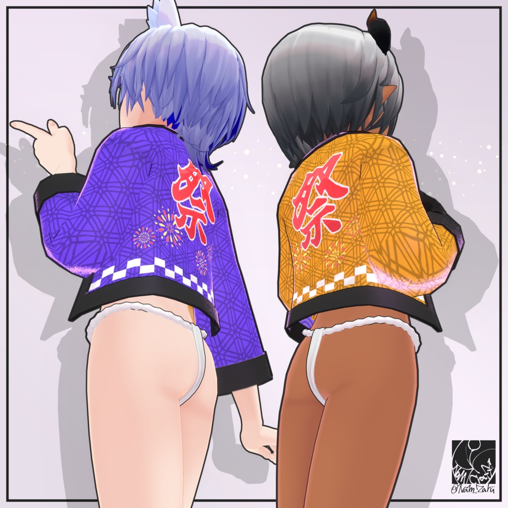 【ウラモ・ハオラン対応】衣装用3Dモデル「ふんどしセット」