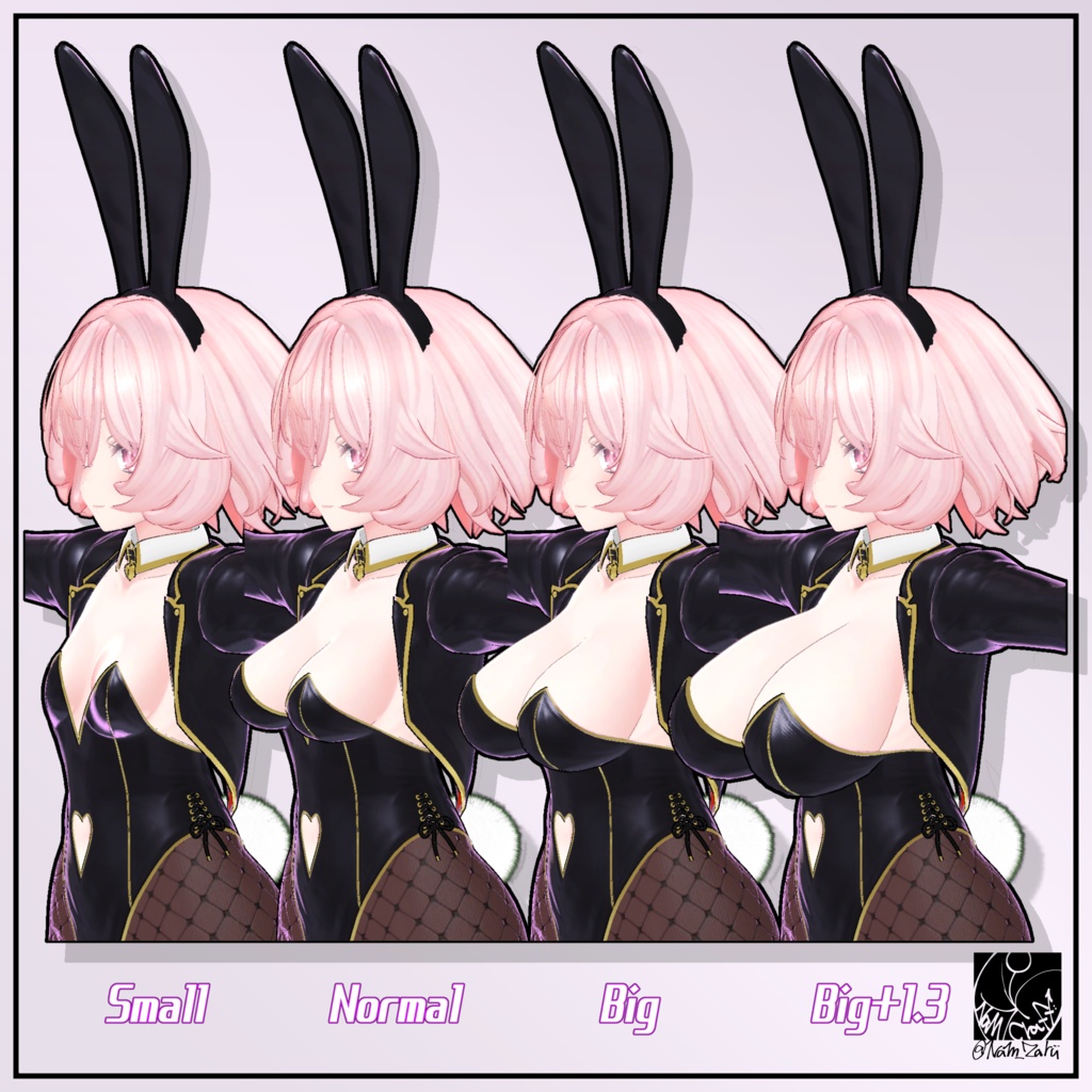 【セレスティアちゃん対応】衣装用3Dモデル「ハートバニーセット」