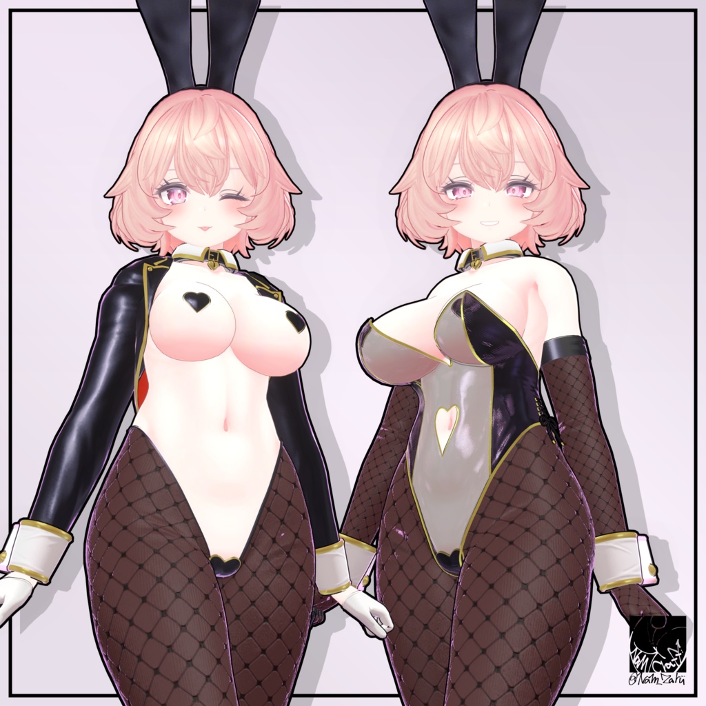 【セレスティアちゃん対応】衣装用3Dモデル「ハートバニーセット」