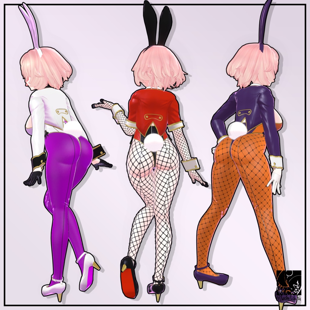 【セレスティアちゃん対応】衣装用3Dモデル「ハートバニーセット」