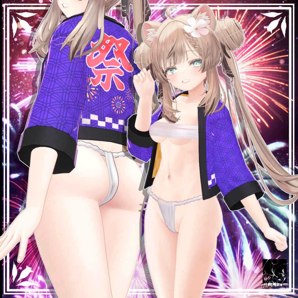 【複数アバター対応】衣装用3Dモデル「ふんどしセット」