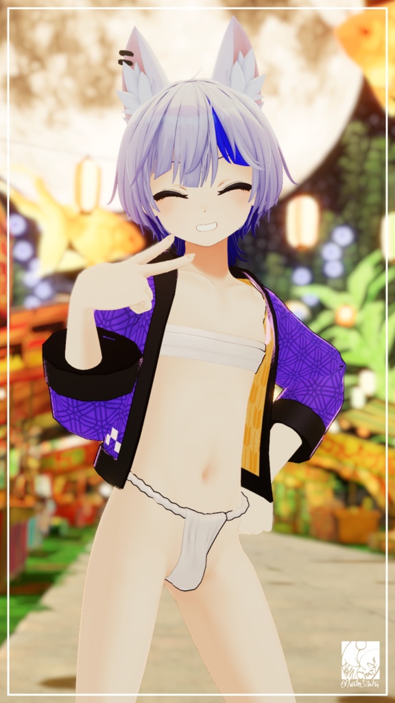 【複数アバター対応】衣装用3Dモデル「ふんどしセット」