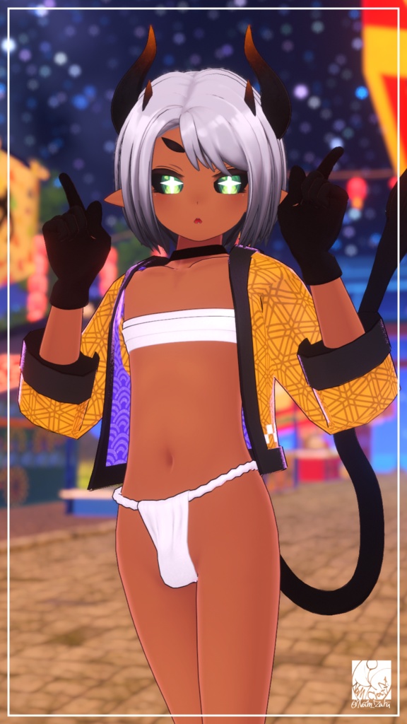 【複数アバター対応】衣装用3Dモデル「ふんどしセット」