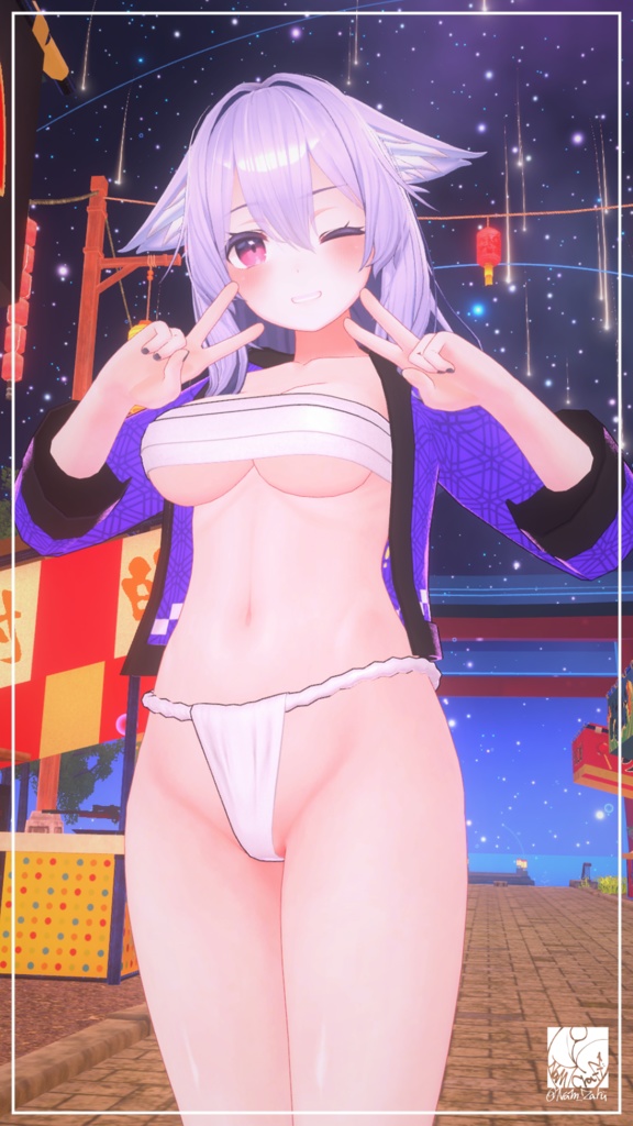 【複数アバター対応】衣装用3Dモデル「ふんどしセット」