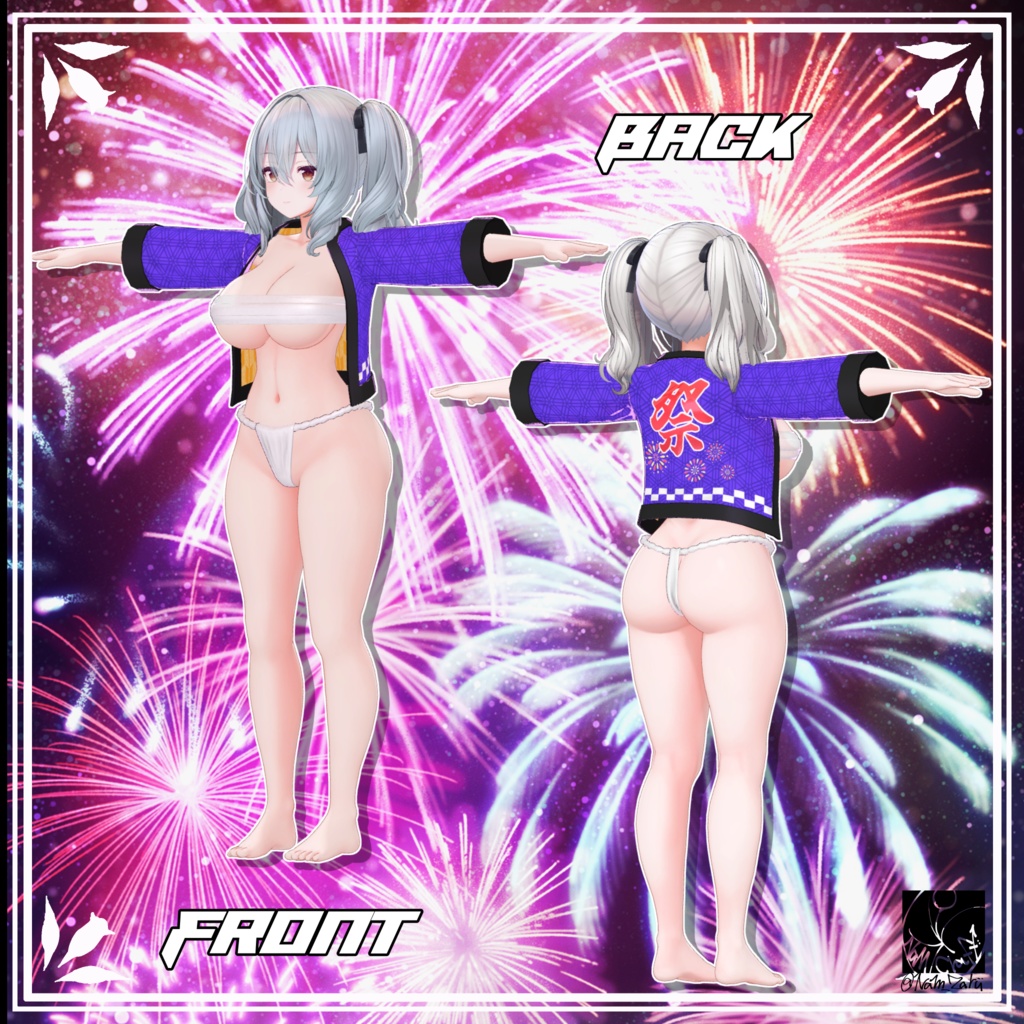 【複数アバター対応】衣装用3Dモデル「ふんどしセット」