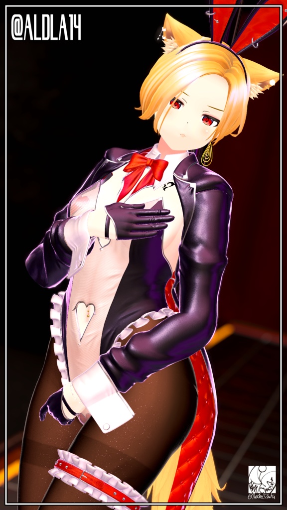 【複数アバター対応】衣装用3Dモデル「HeartBunny_Re」