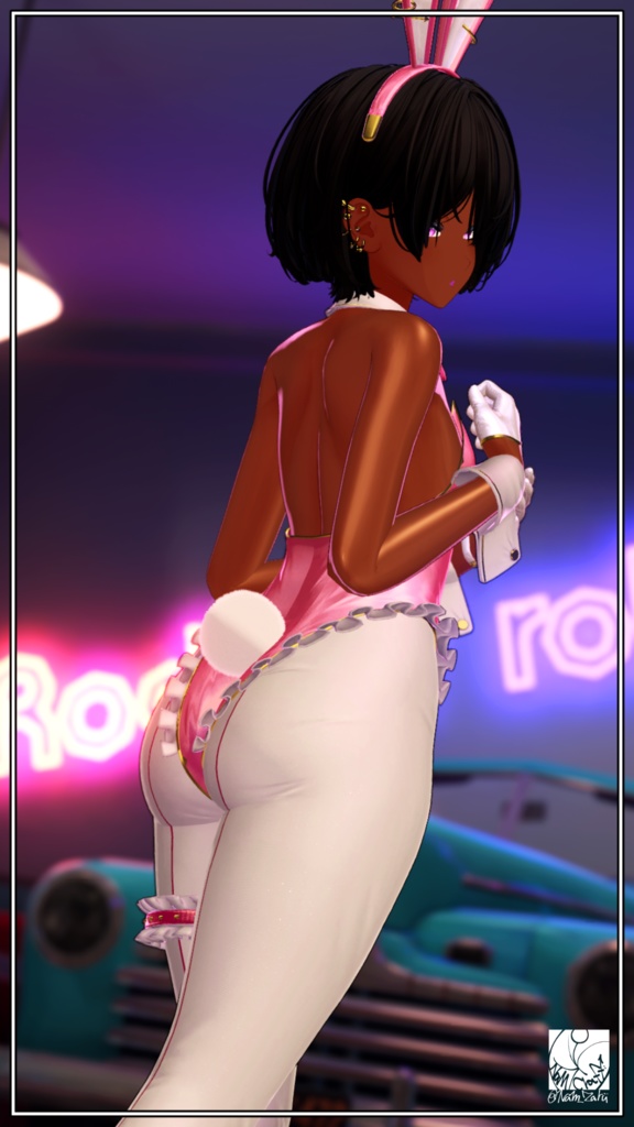 【複数アバター対応】衣装用3Dモデル「HeartBunny_Re」