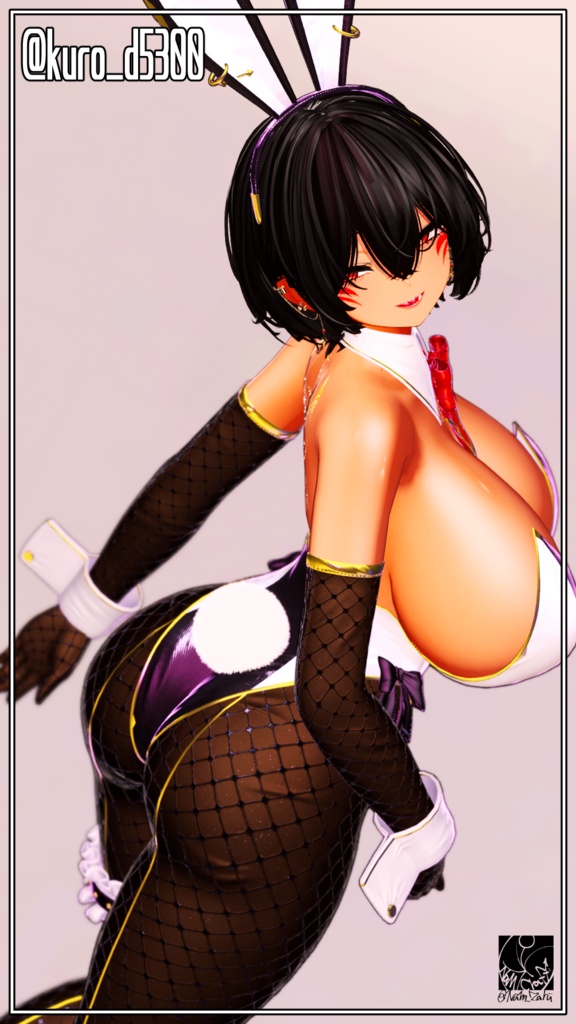 【複数アバター対応】衣装用3Dモデル「HeartBunny_Re」