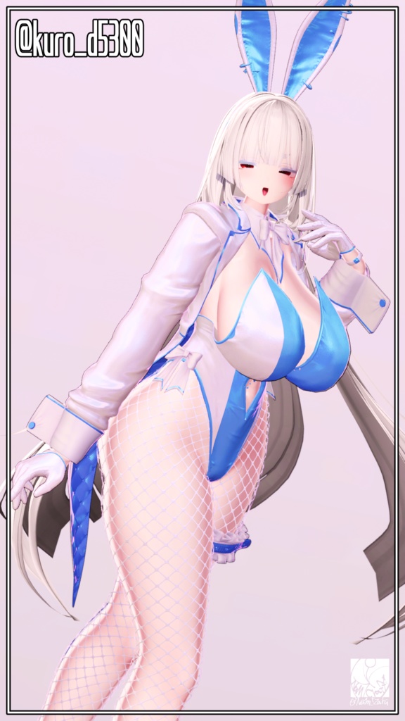 【複数アバター対応】衣装用3Dモデル「HeartBunny_Re」