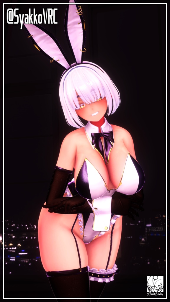 【複数アバター対応】衣装用3Dモデル「HeartBunny_Re」