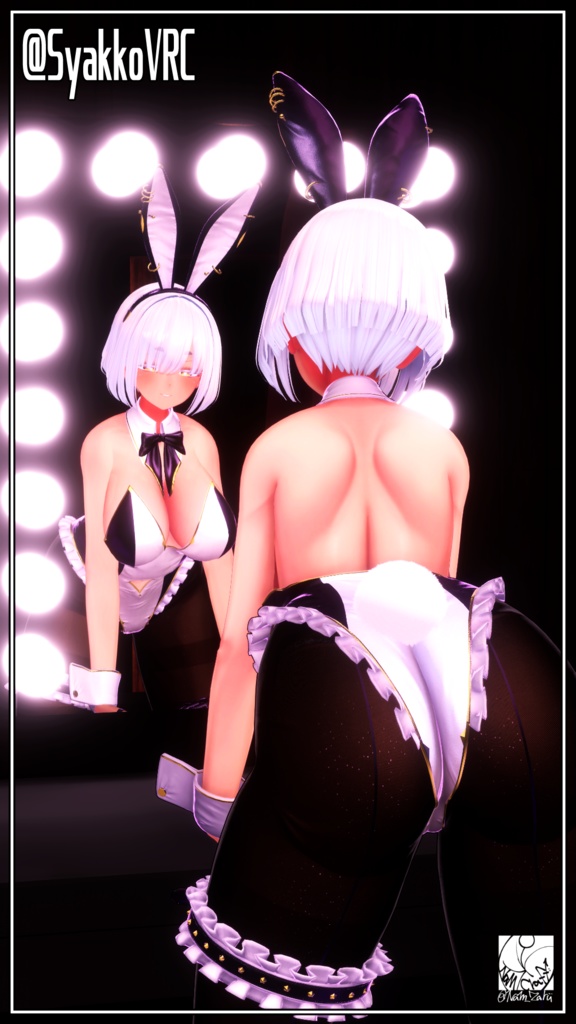 【複数アバター対応】衣装用3Dモデル「HeartBunny_Re」