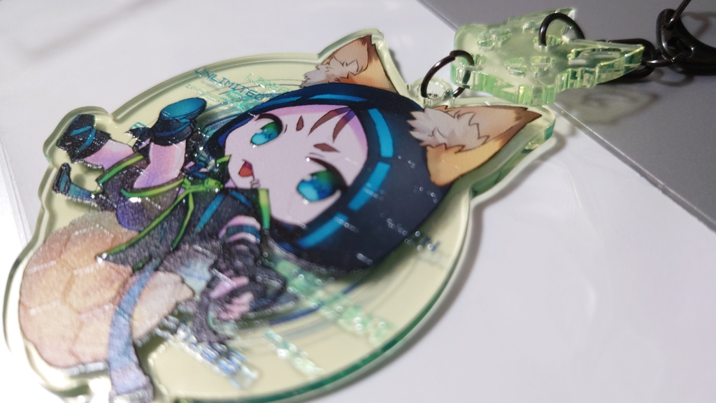 キツネサイバーアクリルキーホルダー