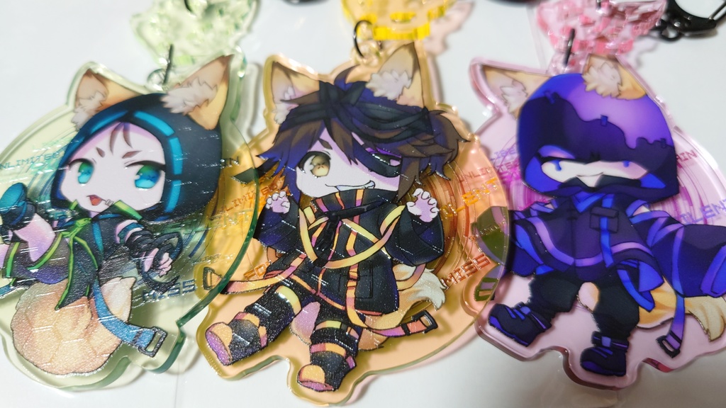 キツネサイバーアクリルキーホルダー