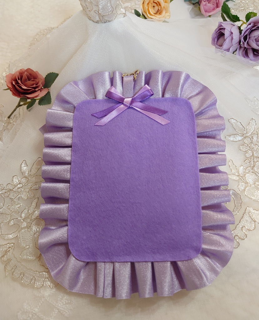 硬質ケースデコ B8 B7 リボンチャーム3点セット パープル系