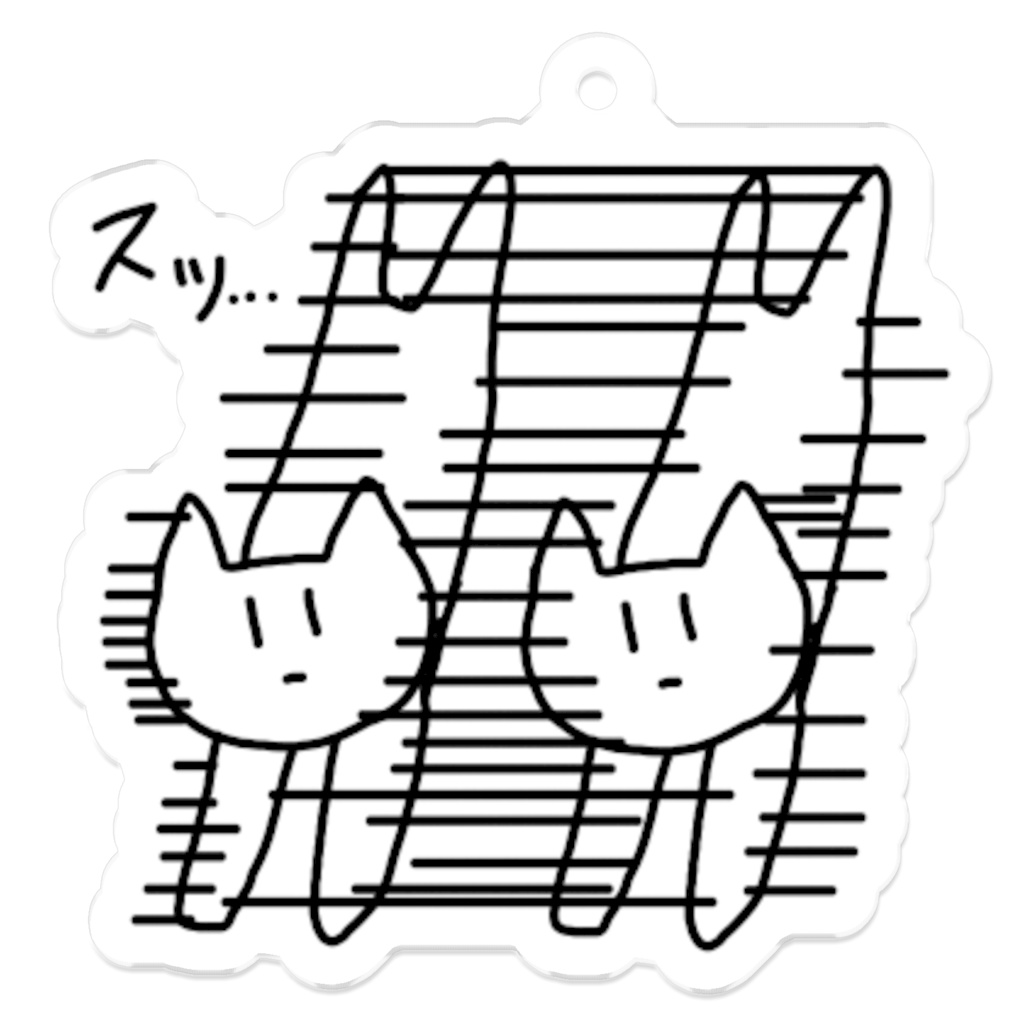 ねこのアクリルキーホルダー