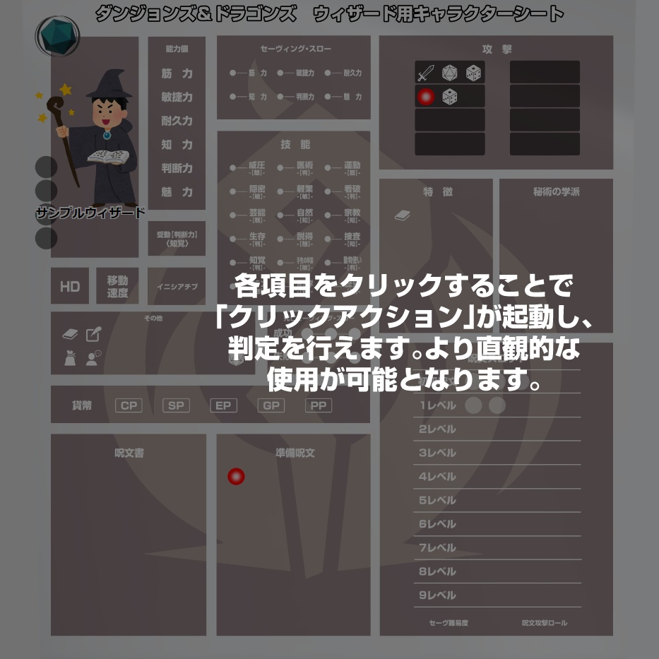 非公式】ココフォリア上で扱えるダンジョンズ＆ドラゴンズ第5版