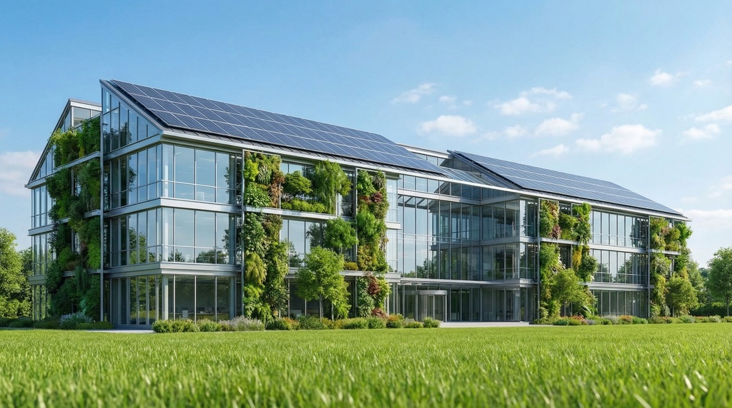 次世代エコオフィス・サステナブル建築背景画像パック(SDGs / CSR向け)