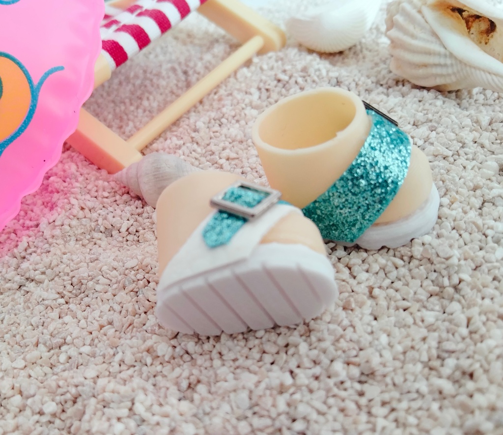 バックストラップサンダル 10~12cmぬい靴