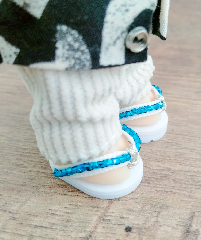 シャイニーラインサンダル(10センチ、12センチぬいぐるみ用)