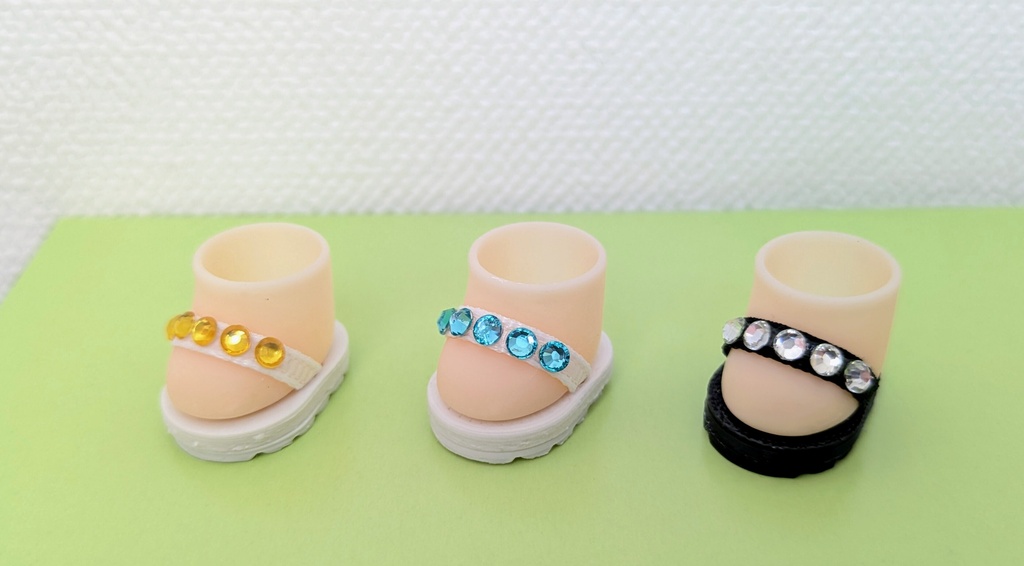 ビジューサンダル（１０センチ、１２センチぬいぐるみ用）