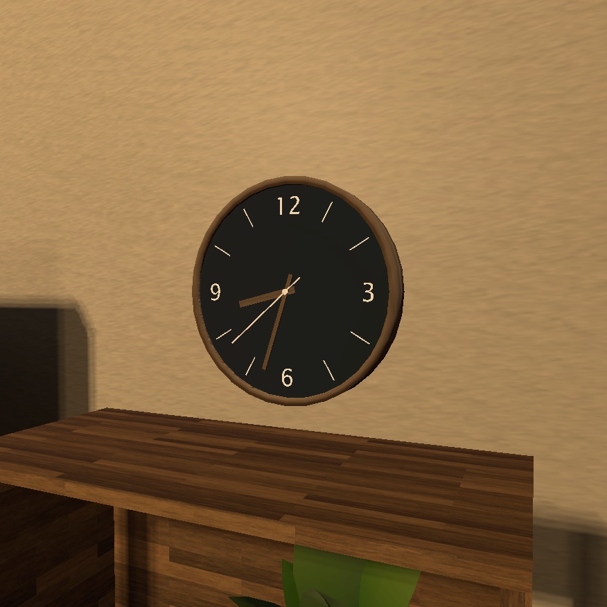 【無料】VRChat想定 おしゃれな壁掛け時計