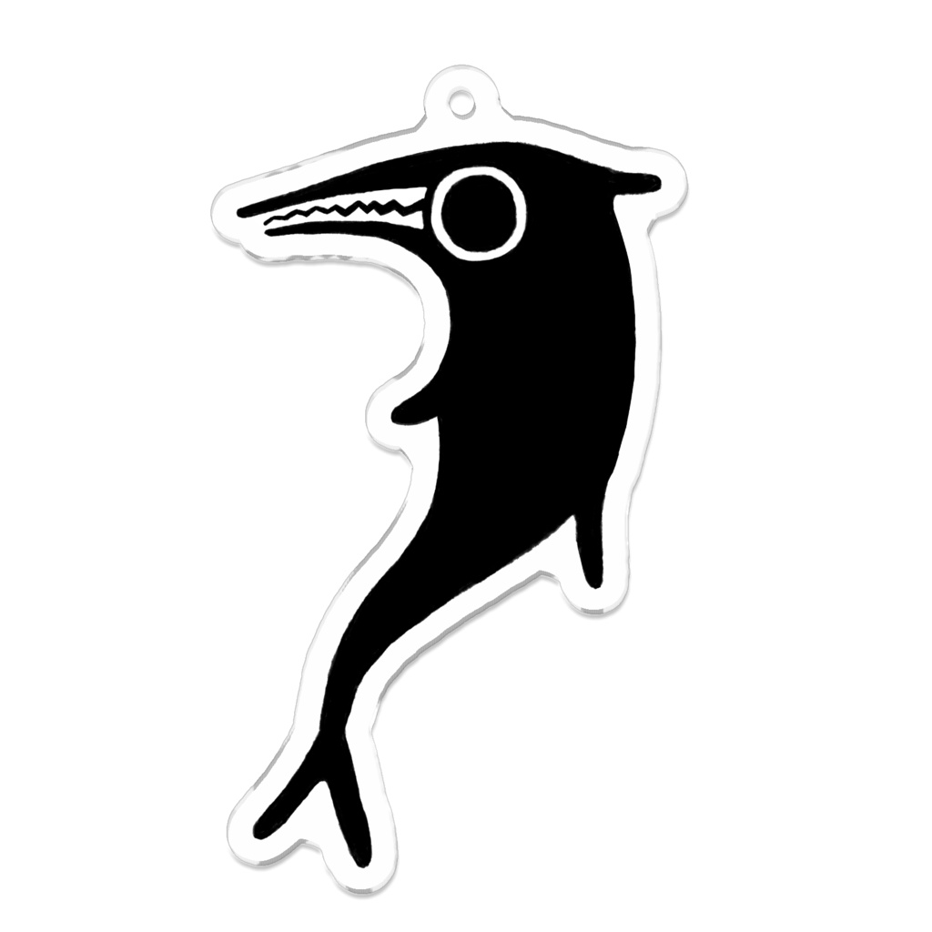 ウガリトのイルカ文様アクキー