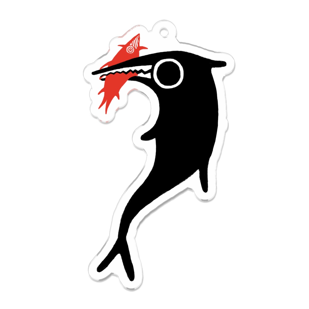 ウガリトのイルカ文様アクキー