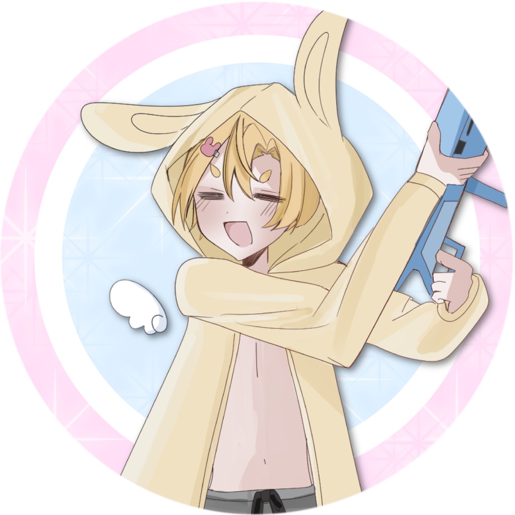 2024年 羽紗水着缶バッジ