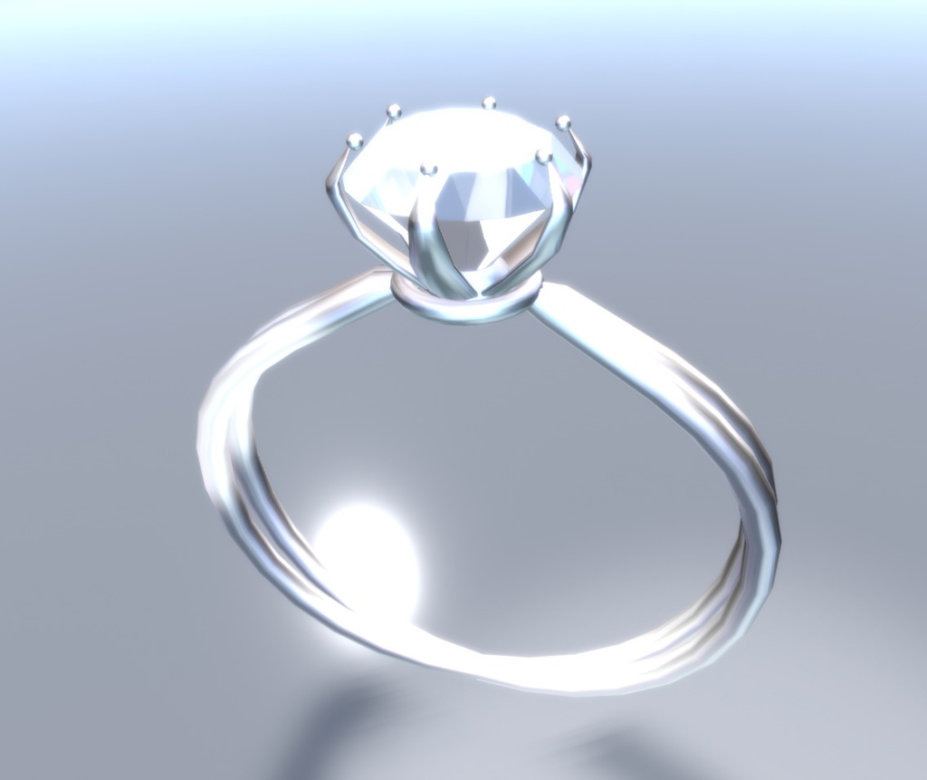 (無料,Free) [3Dモデル] シンプルダイヤリング