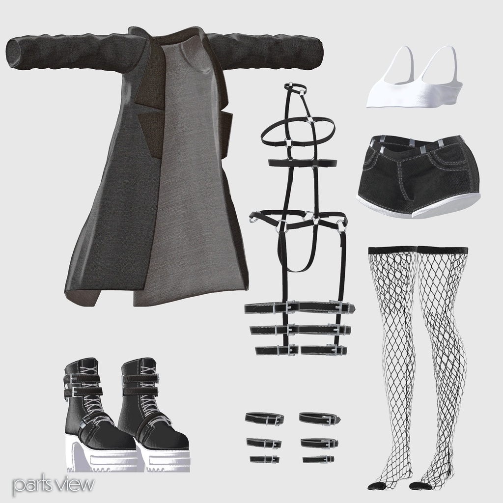 (PB対応) 【セレスティア,selestia】 Coat Harness Outfit コート·ハーネス·アウトフィット