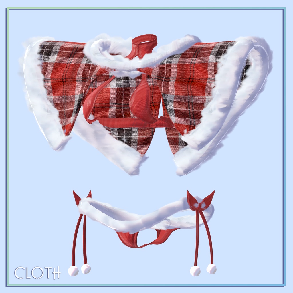 (PB対応) 【舞夜,Maya】 Christmas ribbon outfit クリスマスリボン衣装