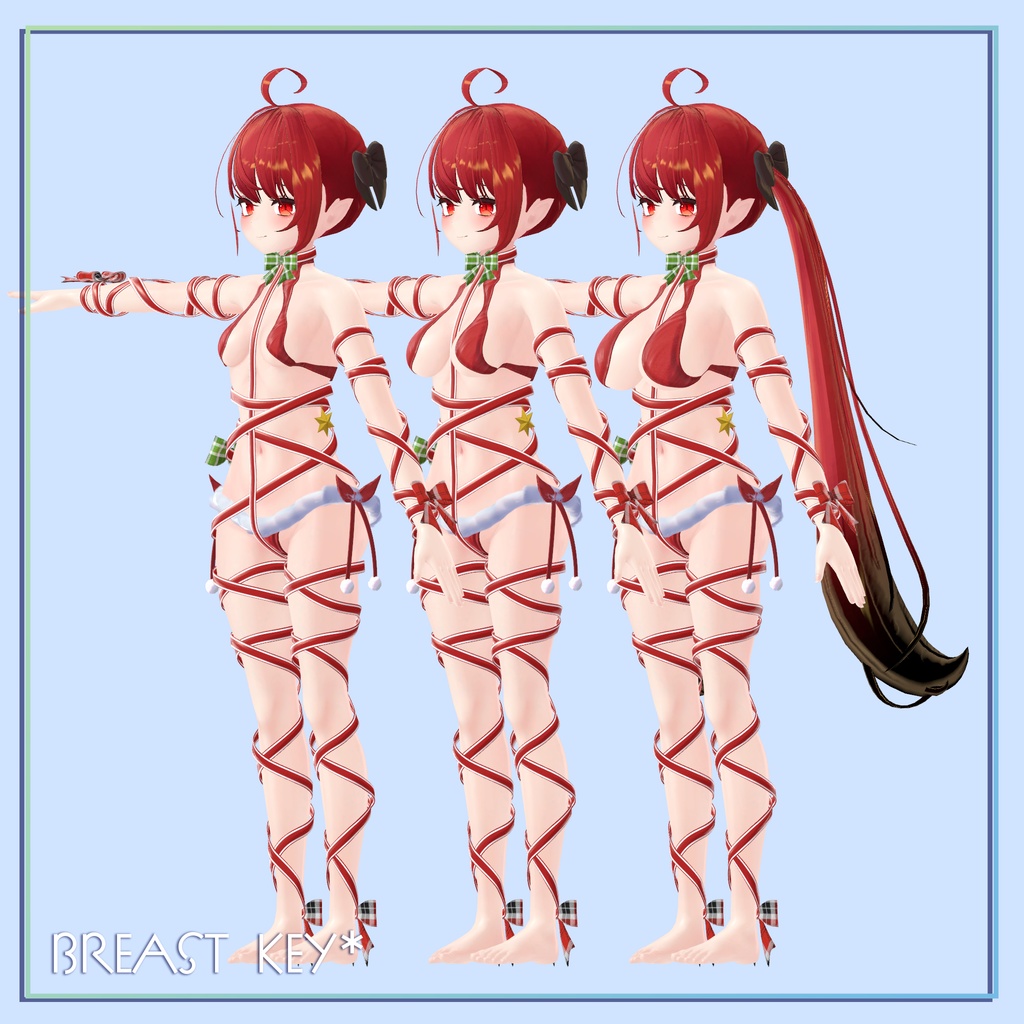 (PB対応) 【舞夜,Maya】 Christmas ribbon outfit クリスマスリボン衣装