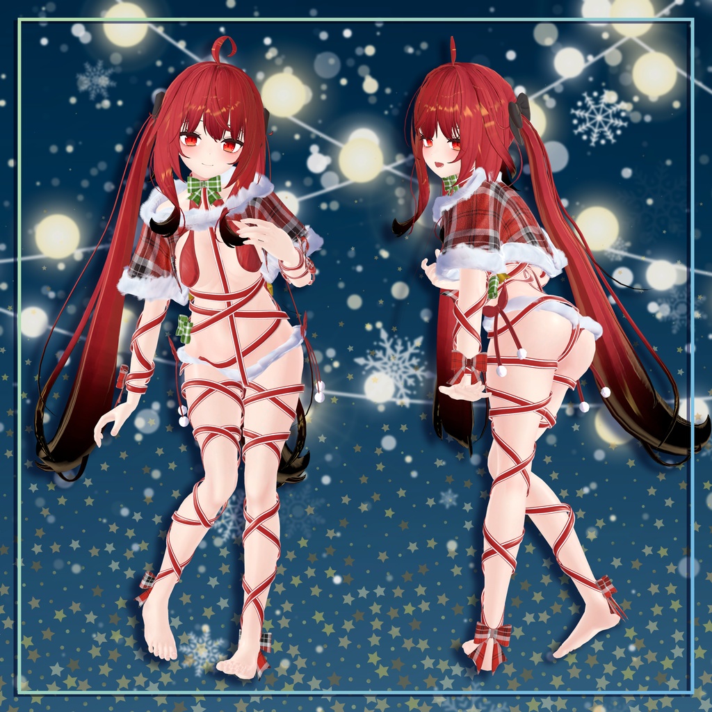 (PB対応) 【舞夜,Maya】 Christmas ribbon outfit クリスマスリボン衣装