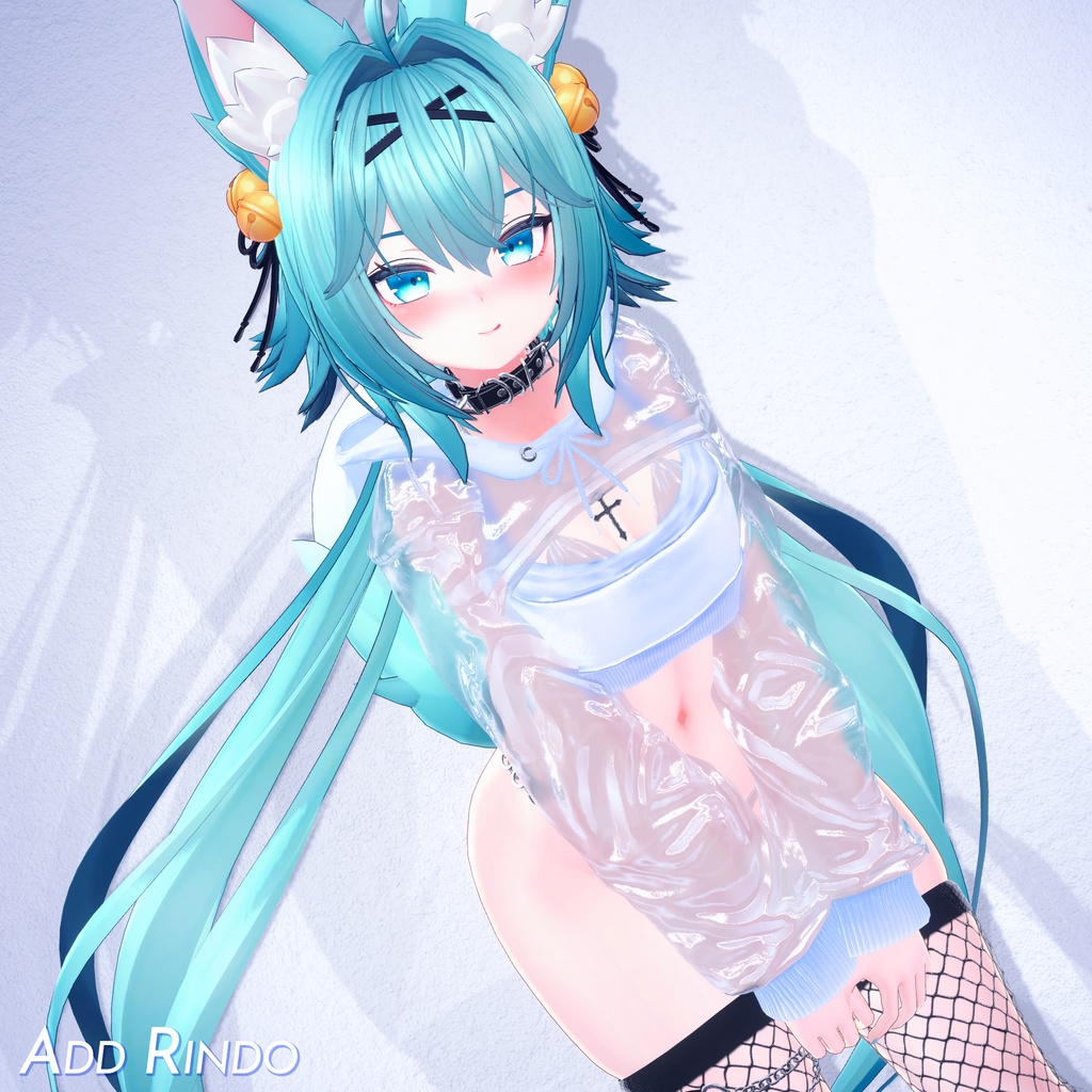 (萌対応) 【5アバター対応】 crop hoodie outfit with bikini